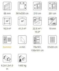 Galpão de madeira Palmako olaf 16,9 m2 561 x 330 cm el18-5733 101236