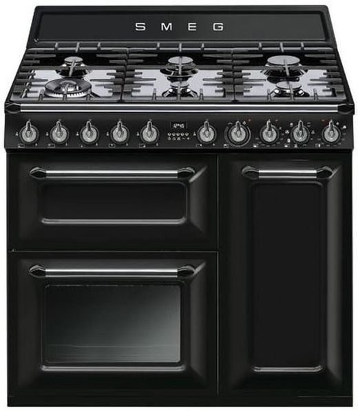 Cuisinière Gaz SMEG TR93BL 90cm Inox Noir 6f