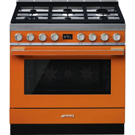 Cuisinière à gaz et électrique SMEG CPF9GMOR Orange