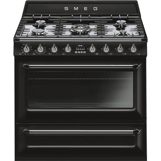 Cuisinière à gaz et électrique SMEG TR90BL9 90cm Noir 5f