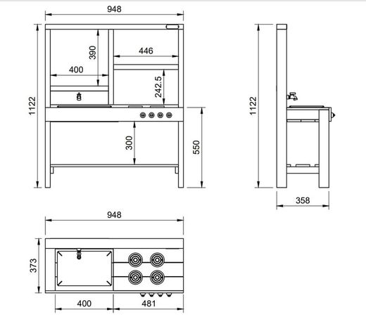 Cocinita infantil MASGAMES SPICY uso comercial Horeca MA500550
