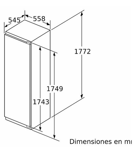 Cogelador 1 puerta Integrable SIEMENS GI81NACE0 IQ500 noFrost 177.2 x 55.8 cm