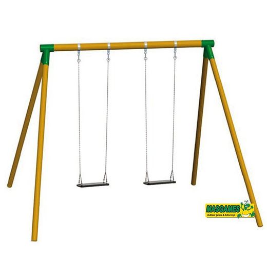 Columpio MADERA REDONDA MASGAMES FUJI Adultos con asientos con cadenas MA700051