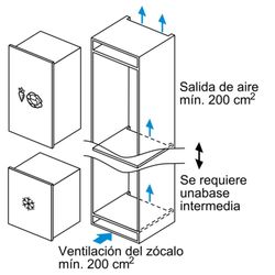 Congelador integrable SIEMENS GI21VAFE0 IQ500 87.4 x 55.8 cm Puerta fija