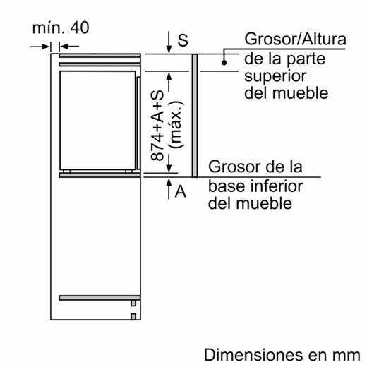 Congelador integrable SIEMENS GI21VAFE0 IQ500 87.4 x 55.8 cm Puerta fija