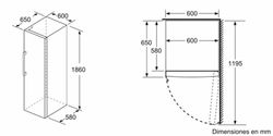 Congelador 1 puerta SIEMENS GS36NVIEP IQ300 Acero inoxidable antihuellas 186 x 60 cm