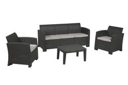 Conjunto de Jardin de resina Chillvert SALERNO Gris antracita KCH447