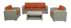 Conjunto de Jardin de resina Chillvert TREVISO Gris Claro KCH406