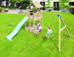 Parque infantil MASGAMES PAGODA L con columpio Doble MA811601