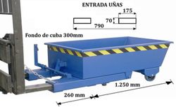 Contenedor autobasculante 300 litros 12055