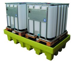 Cubeta 2 depositos 1000 litros con rejilla 2.480 x 1.285 x 500 mm 3086