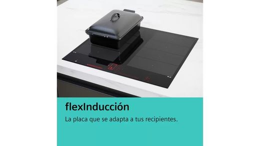 Placa de inducción con extractor integrado Siemens EX875LX67E IQ700 80 cm con perfiles