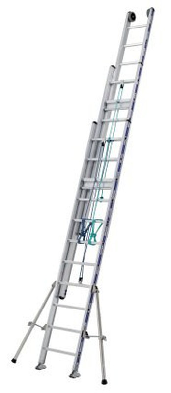 Escaleras metálicas profesionales 3 tramos, escaleras aluminio