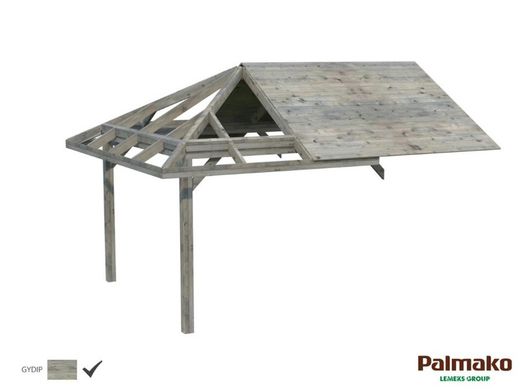 Extension Pabellon de madera PALMAKO CONNECT BIANCA EXTRA 300 X 300 cm 109381