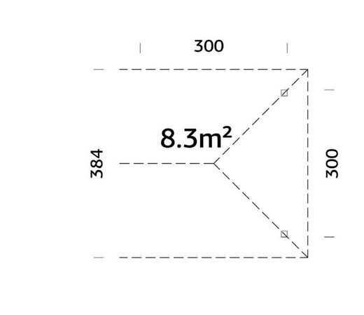 Extension Pabellon de madera PALMAKO CONNECT BIANCA EXTRA 300 X 300 cm 109381