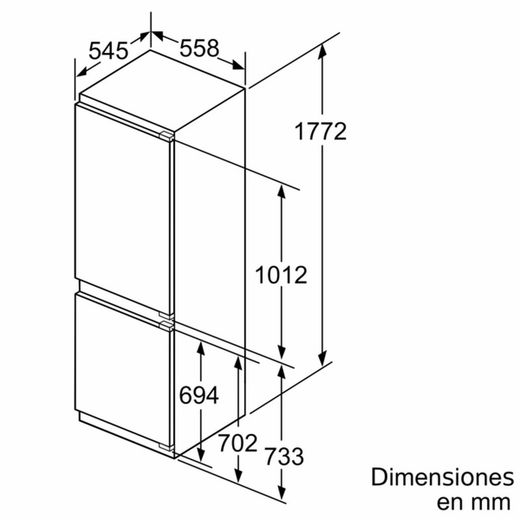 Frigorífico Integrable Combi SIEMENS KI86SAFE0 IQ500 177.2 x 55.8 cm, Puerta fija