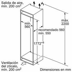 Frigorífico Integrable Combi SIEMENS KI86SAFE0 IQ500 177.2 x 55.8 cm, Puerta fija