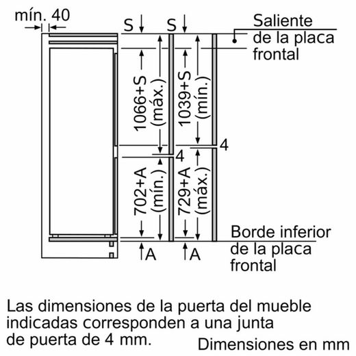 Frigorífico Integrable Combi SIEMENS KI86SAFE0 IQ500 177.2 x 55.8 cm, Puerta fija