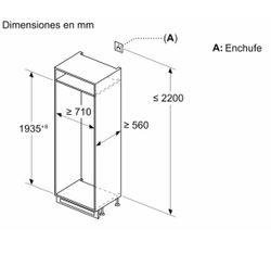 Frigorifico Combinado Integrable SIEMENS IQ300 193.5 x 70.8 cm XXL noFrost KB96NVFE0