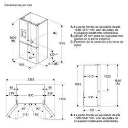 Frigorifico Multidoor SIEMENS KF96DPPEA IQ700 183 X 90.5 cm Acero Antihuellas ¡¡ULTIMAS UNIDADES!!