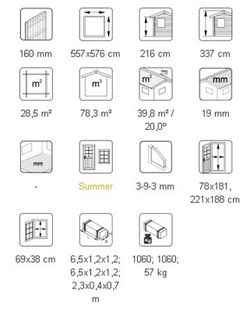 Garage en bois Palmako Andre 28,5 m2 557 x 576 cm el18-5658-1 108614 sans porte