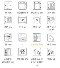 Garaje de madera Palmako roger 23.9 m2 470 x 570 cm frv44-4757-3 102498