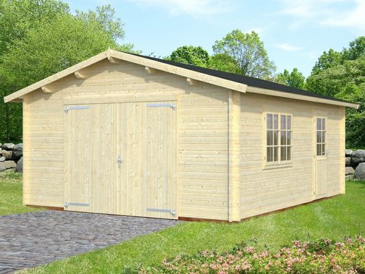 Garaje de madera Palmako roger 23.9 m2 470 x 570 cm frv44-4757-3 102498