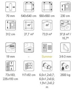 Garage en bois Palmako Roger 27,7 m2 560 x 560 cm FRK70-5656-1 102379