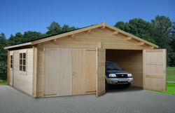 Garaje de madera Palmako roger 28.4 m2 595 x 530 cm fr44-5953 102399