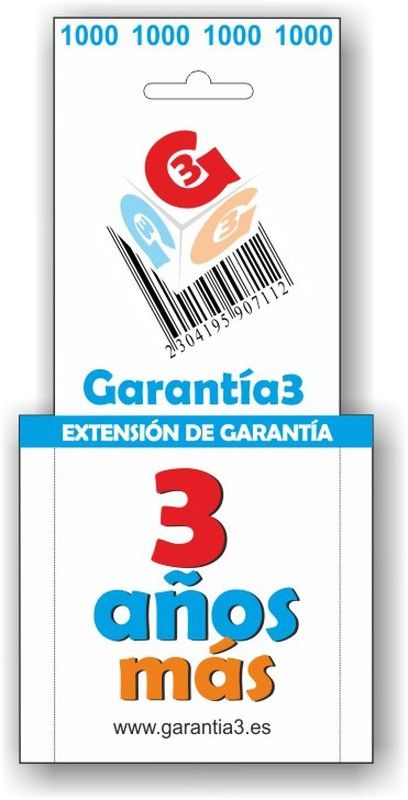Garantia3 1000 euros por reparacion 3 años de GARANTIA