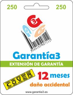 Garantia3 Cover 250 euros por reparacion 12 meses de GARANTIA