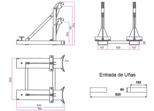 Implemento carretilla 2 bidones 10177 NUEVO