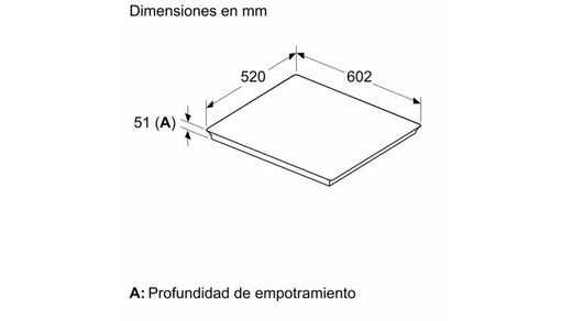 Placa de inducción SIEMENS EH677HCC1E IQ100 60 cm Negro, con perfiles