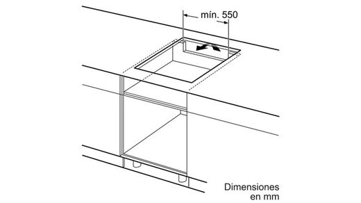 Placa de inducción SIEMENS EH631HCC1E  iQ100 60 cm Negro, sin perfiles