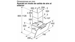 iQ300 Campana decorativa de pared 80 cm Cristal negro LC87KFN60