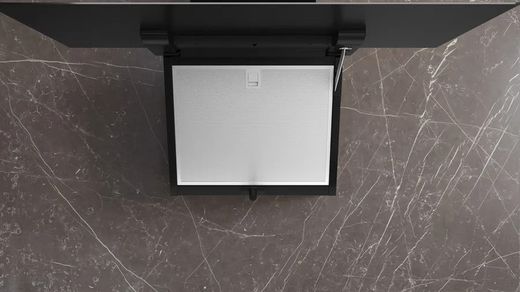 iQ300 Campana decorativa de pared 80 cm Cristal negro LC87KFN60