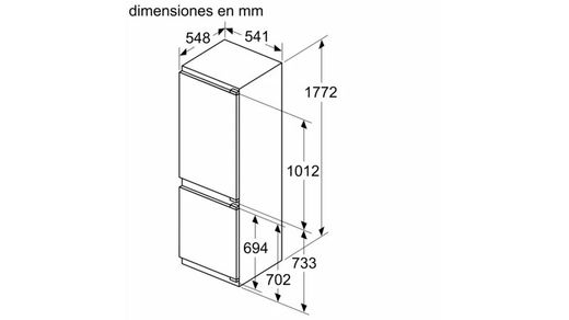 Frigorífico combi integrable SIEMENS KI86NHFE0 iQ300 177.2 x 54.1 cm