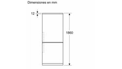 Frigorífico combinado SIEMENS KG36NXXBF iQ300 libre instalación 186 x 60 cm Acero negro antihuellas