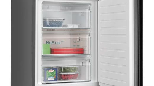 Frigorífico combinado SIEMENS KG36NXXBF iQ300 libre instalación 186 x 60 cm Acero negro antihuellas