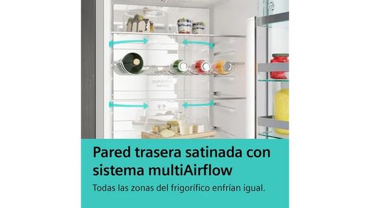 Frigorífico combinado SIEMENS KG39NXIBF iQ300 libre instalación 203 x 60 cm Acero antihuellas