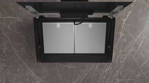 iQ500 Campana decorativa de pared 80 cm Cristal negro LC81KAN60
