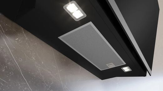 iQ500 Campana decorativa de pared 80 cm Cristal negro LC81KAN60