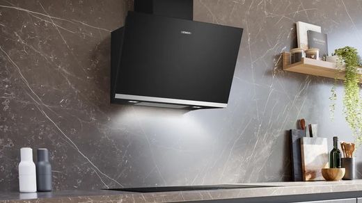 iQ500 Campana decorativa de pared 80 cm Cristal negro LC81KAN60