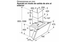 iQ500 Campana decorativa de pared 80 cm Cristal negro LC81KAN60
