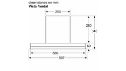 iQ500 Campana decorativa integrada 60 cm Cristal negro LJ67BAM60