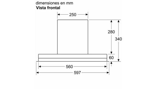 iQ500 Campana decorativa integrada 60 cm Cristal negro LJ67BAM60