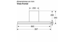 iQ500 Campana decorativa integrada 90 cm Cristal negro LJ97BAM60