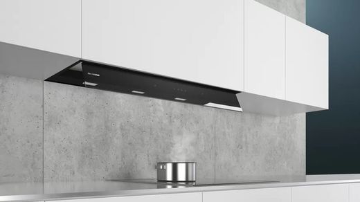 iQ500 Campana decorativa integrada 90 cm Cristal negro LJ97BAM60
