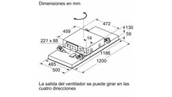 iQ500 Extractor de techo 120 cm Blanco LR26CBS20