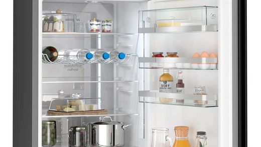 Frigorífico combinado SIEMENS KG39NAXCF IQ500 libre instalación 203 x 60 cm Acero negro antihuellas